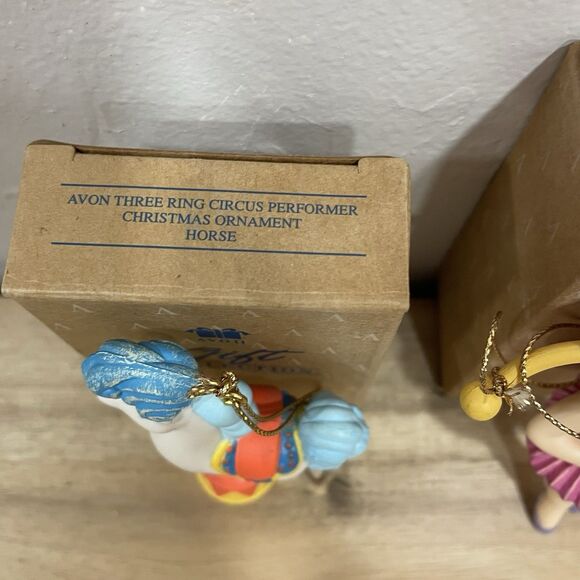 Vintage Avon Three Ring Circus Performers Christmas Ornaments 3” Tall - Picture 8 of 9
